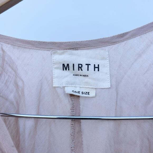 Mirth Tunic Dress Small Large Caftan Kaftan Pale Pink Oversized Cotton Light - Picture 4 of 8